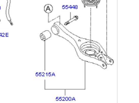 Brazo inferior trasero izquierdo/derecho Hyundai/Kia 552102H100 precio, desde 53,72 EUR