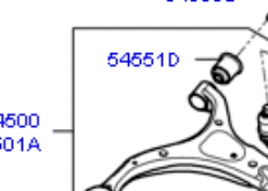 Silentblock del brazo de suspensión 545512B000 Hyundai/Kia
