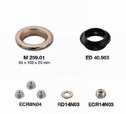 Soporte del amortiguador delantero SNR KB65901