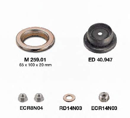 Soporte del amortiguador delantero KB65904 SNR