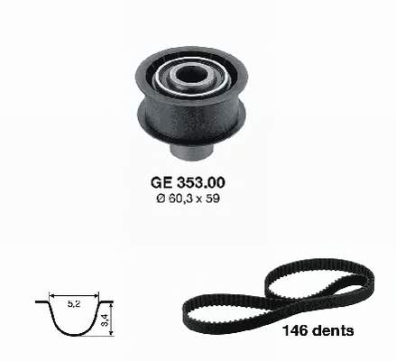 Comprar KTB214 Dayco Kit de correa de distribución