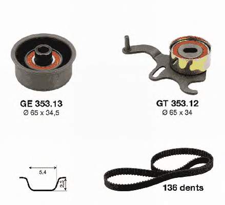 Kit correa de distribución KTB171 Dayco