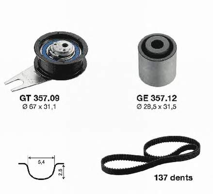 Kit de distribución KD45712 SNR