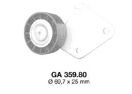 GA35980 SNR polea inversión / guía, correa poli v