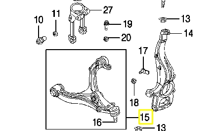 Brazo inferior derecho de la suspensión delantera Chrysler 52089980AD