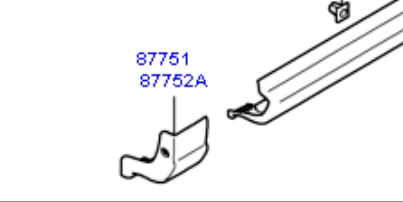 877202B000 Hyundai/Kia listón de acceso exterior derecho