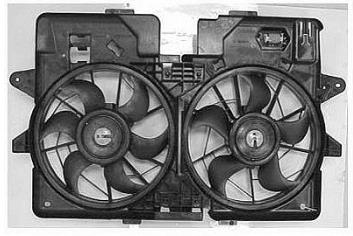 Difusor de radiador, ventilador de refrigeración, condensador del aire acondicionado, completo con motor y rodete AJ0615025A Mazda