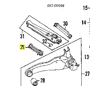 MMR491347 Mitsubishi barra transversal de suspensión trasera