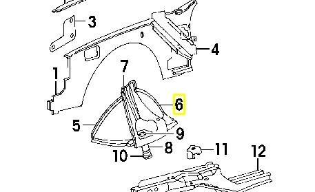 K55296080 Fiat/Alfa/Lancia arco de rueda, panel lateral, derecho