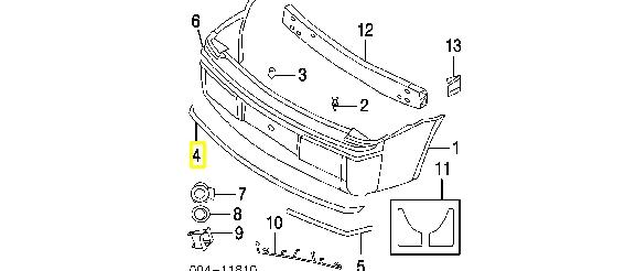 Comprar 04805940AA Chrysler Moldura de parachoques trasero