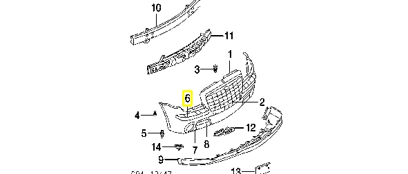 04805938AA Chrysler listón embellecedor/protector, parachoques delantero derecho