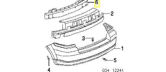 5116052AB Chrysler refuerzo paragolpes trasero