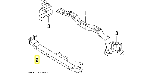 4860436AK Chrysler soporte de radiador inferior (panel de montaje para foco)