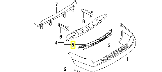 5113013AA Chrysler absorbente parachoques trasero