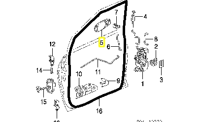 Manecilla de puerta, equipamiento habitáculo, derecha delantera/trasera para Chrysler Voyager (RG, RS)