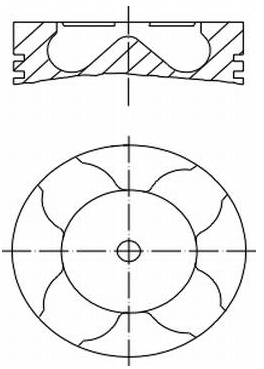 1180011 Mopart pistón completo para 1 cilindro, cota de reparación + 0,50 mm