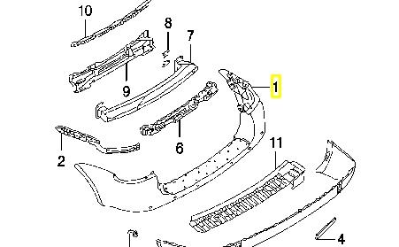 Comprar Parachoques trasero Porsche Cayenne  955