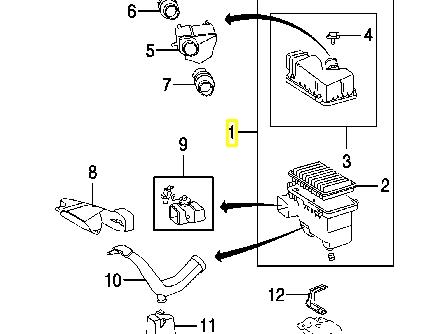 Carcasa del filtro de aire para Toyota Sienna (L2)