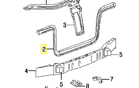 K55176756AE Fiat/Alfa/Lancia soporte de radiador inferior (panel de montaje para foco)