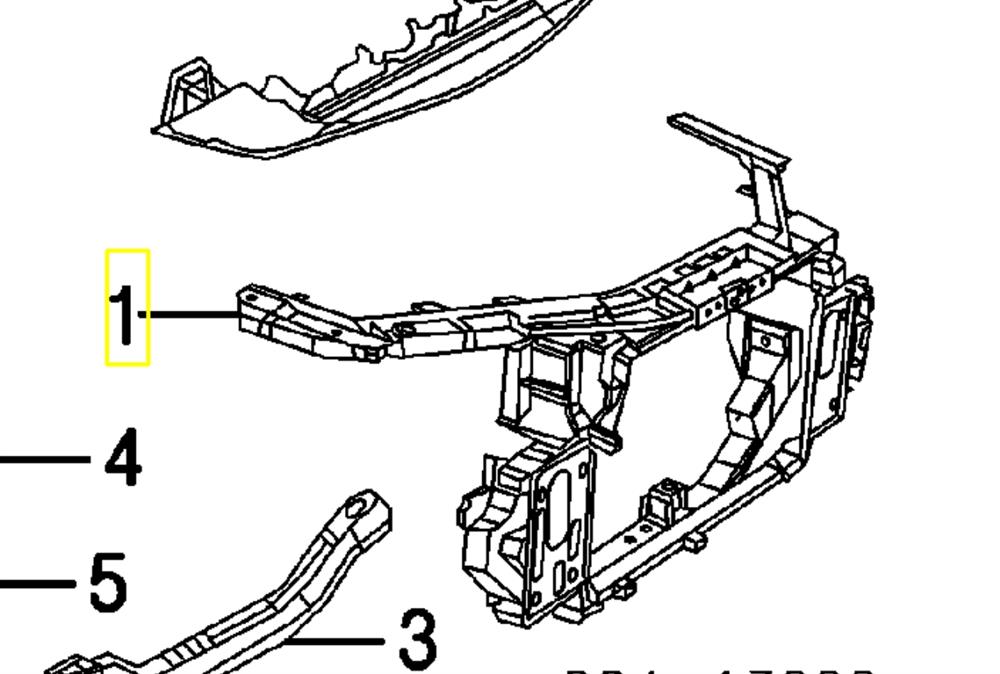 5116 211AD Chrysler soporte de radiador completo