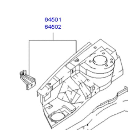 645022C710 Hyundai/Kia arco de rueda, panel lateral, derecho