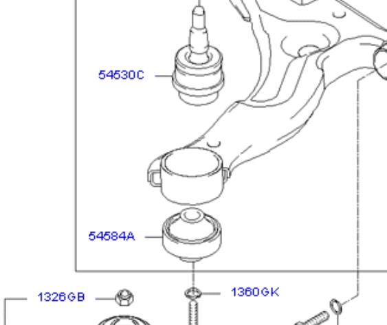 Silentblock de brazo de suspensión Hyundai/Kia 5458417000 precio, desde 9,82 EUR