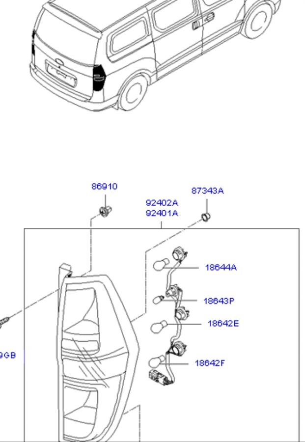 Piloto posterior derecho 924024H000 Hyundai/Kia