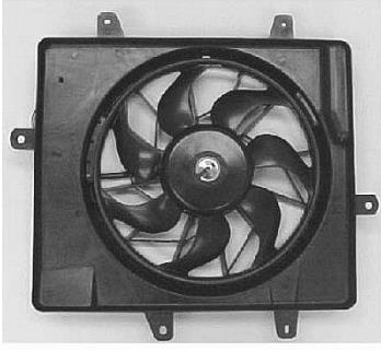 620440 TYC difusor de radiador, ventilador de refrigeración, condensador del aire acondicionado, completo con motor y rodete