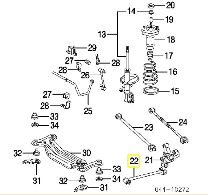 Barra de dirección, eje trasero 4878048081 Toyota