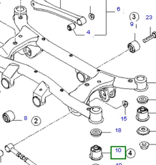 Suspensión, cuerpo del eje trasero 554562E500 Hyundai/Kia