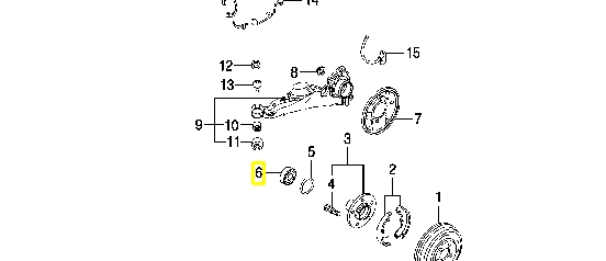 Cojinete de rueda trasero EC0126151A Mazda