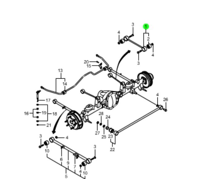 Brazo longitudinal superior trasero izquierdo/derecho Ssang Yong 4540108100 precio, desde 39,20 EUR