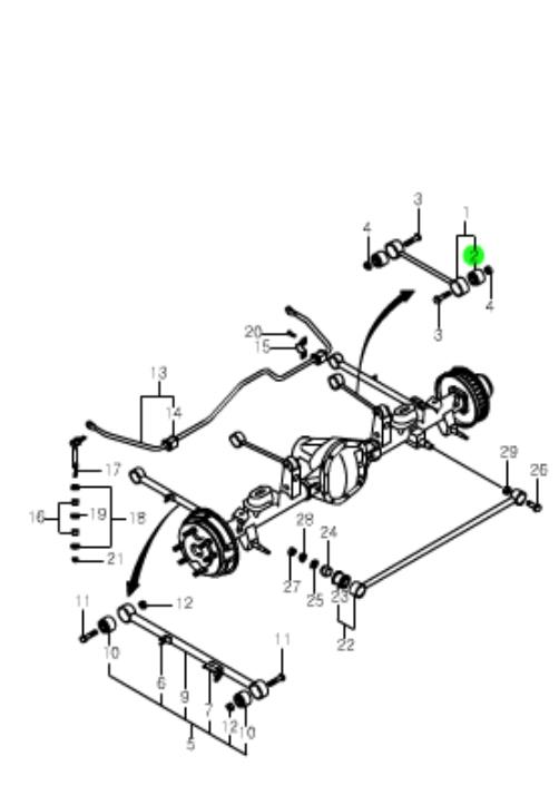 Suspensión, brazo oscilante, eje trasero, superior SY0601 Polycraft