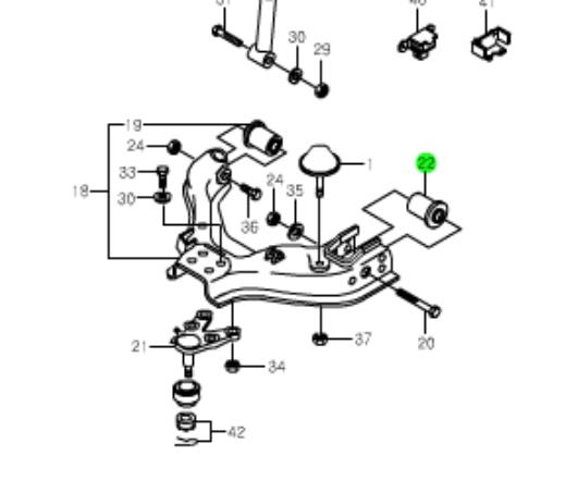 4063605000 Hyundai/Kia silentblock de suspensión delantero inferior