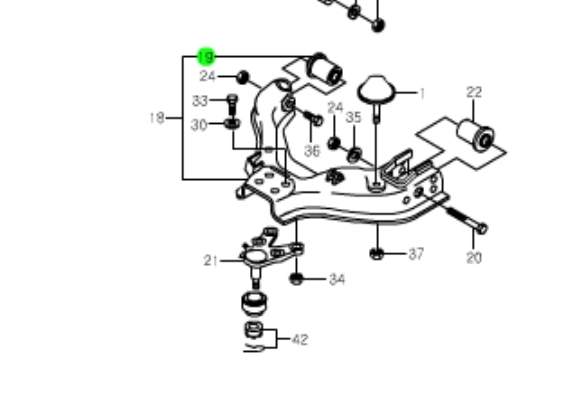 Silentblock de suspensión delantero inferior 4455005001 Ssang Yong