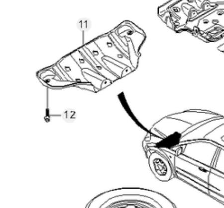 Protector antiempotramiento del motor SsangYong Kyron 2 