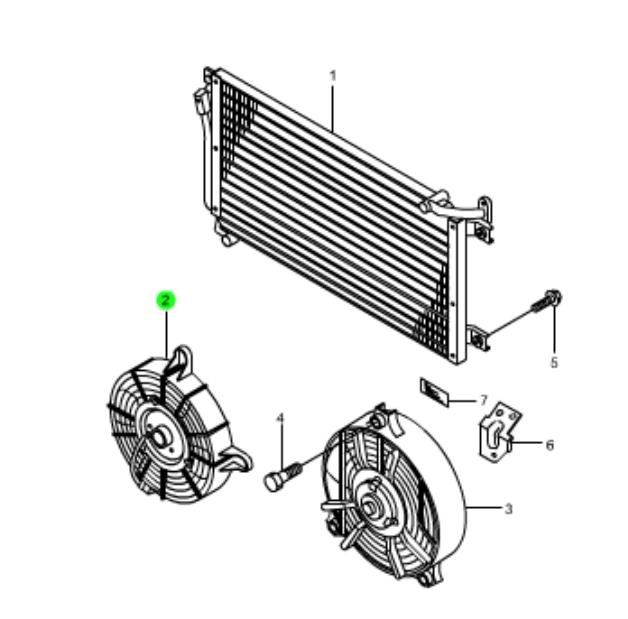 Comprar 6841206500 Ssang Yong Ventilador eléctrico de aire acondicionado completo (motor y aspa)