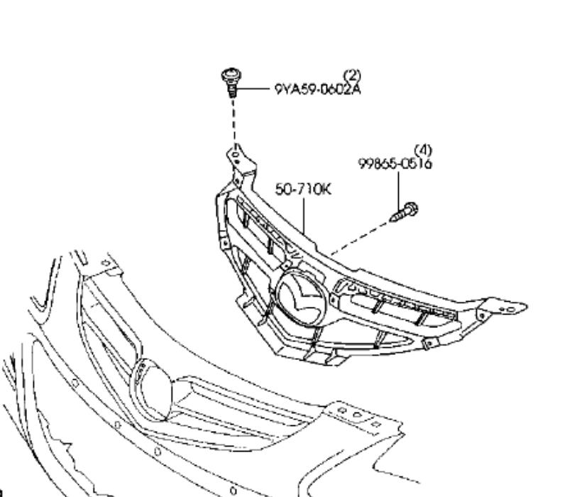 BS4N50711B Mazda panal de radiador