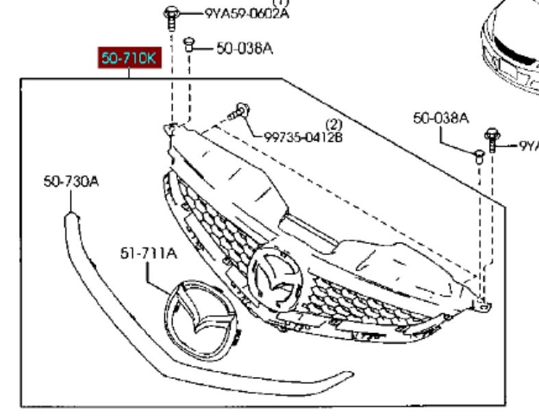 CE1950710A Mazda panal de radiador