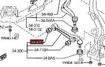 Silentblock suspension Mazda GJ6A34470B
