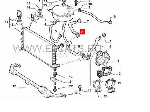 Comprar 51757913 Fiat/Alfa/Lancia Manguera superior del radiador