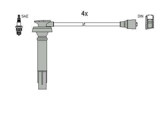 Juego de cables de encendido 55004 NGK