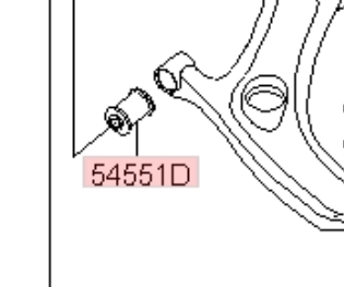 545511J000 Hyundai/Kia silentblock de suspensión delantero inferior