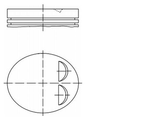 0118401 Mahle Original pistón completo para 1 cilindro, cota de reparación + 0,50 mm