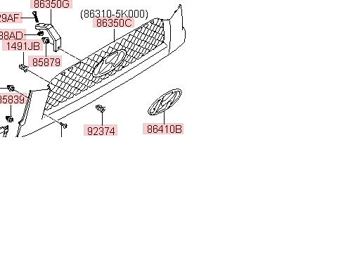 863105K000 Hyundai/Kia panal de radiador