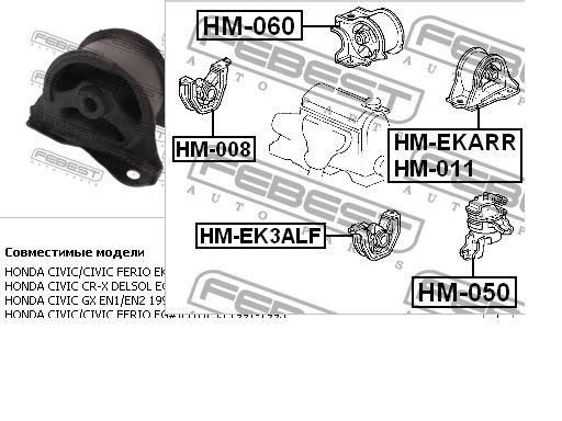 Soporte de motor trasero I54014YMT Yamato