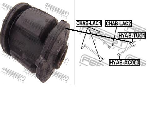 Comprar HYABTUC1 Febest Buje de mangueta trasera