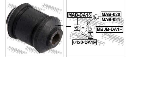 Silentblock del brazo de suspensión MABDA1S Febest