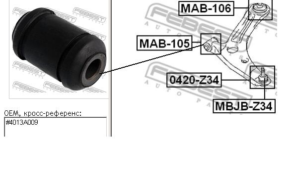 Silentblock suspension Febest MAB105