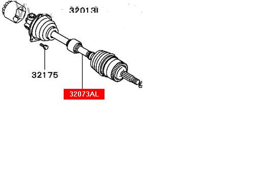 Árbol de transmisión delantero izquierdo MR377715 Mitsubishi